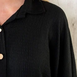 Blouse Jurk Oversized Zwart -Exporteren Dames Glam Winkel Blouse Jurk Oversized Zwart 1 586x900 1