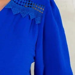 Boho V-Hals Jurk Kobalt -Exporteren Dames Glam Winkel Boho V Hals Jurk Kobalt 1 586x900 1