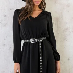 Boho V-Hals Jurk Zwart 19 Boho V-Hals Jurk Zwart -Exporteren Dames Glam Winkel Boho V Hals Jurk Zwart 2 586x900 2