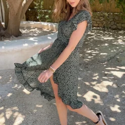 Cheetah Jurk Midi Legergroen 17 Cheetah Jurk Midi Legergroen -Exporteren Dames Glam Winkel Cheetah Jurk Midi Legergroen 1 586x900 2