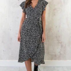 Cheetah Jurk Midi Zwart 10 Cheetah Jurk Midi Zwart -Exporteren Dames Glam Winkel Cheetah Jurk Midi Zwart 6 586x900 1