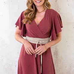 Florence Jurk Dust Roze 2.0 -Exporteren Dames Glam Winkel Florence Jurk Dust Roze 2 4 1 586x900 1