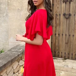 Florence Jurk Rood 2.0 16 Florence Jurk Rood 2.0 -Exporteren Dames Glam Winkel Florence Jurk Rood 2 6 586x900 1