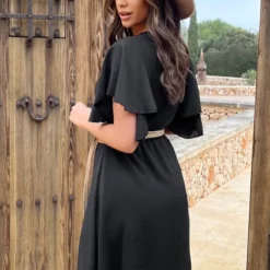 Florence Jurk Zwart 2.0 -Exporteren Dames Glam Winkel Florence Jurk Zwart 2 1 1 586x900 1