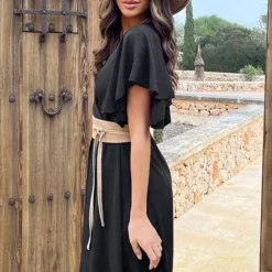 Florence Jurk Zwart 2.0 -Exporteren Dames Glam Winkel Florence Jurk Zwart 2 3 1 586x900 1