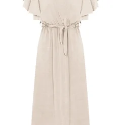 Florence Midi Jurk Beige -Exporteren Dames Glam Winkel Florence Midi Jurk Beige 586x900 1