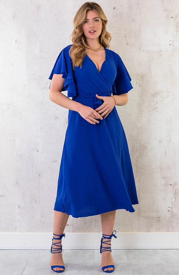 Florence Midi Jurk Kobalt 8 Florence Midi Jurk Kobalt - Afbeelding 8