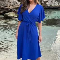 Florence Midi Jurk Kobalt 12 Florence Midi Jurk Kobalt -Exporteren Dames Glam Winkel Florence Midi Jurk Kobalt 3 586x900 1