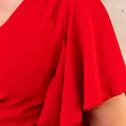 Florence Midi Jurk Rood -Exporteren Dames Glam Winkel Florence Midi Jurk Rood 5 586x900 1