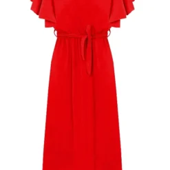 Florence Midi Jurk Rood -Exporteren Dames Glam Winkel Florence Midi Jurk Rood 586x900 1