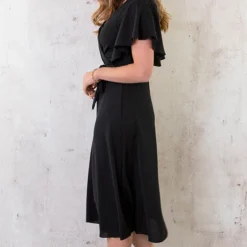 Florence Midi Jurk Zwart 14 Florence Midi Jurk Zwart -Exporteren Dames Glam Winkel Florence Midi Jurk Zwart 3 586x900 2