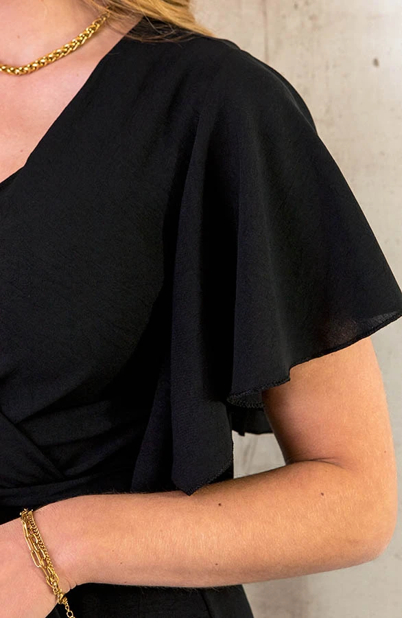 Florence Midi Jurk Zwart 8 Florence Midi Jurk Zwart - Afbeelding 8