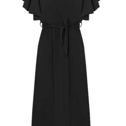 Florence Midi Jurk Zwart 17 Florence Midi Jurk Zwart -Exporteren Dames Glam Winkel Florence Midi Jurk Zwart 586x900 1