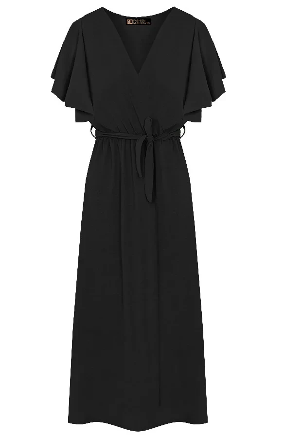 Florence Midi Jurk Zwart 9 Florence Midi Jurk Zwart - Afbeelding 9