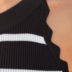 Halter Jurk Gestreept Zwart -Exporteren Dames Glam Winkel Halter Jurk Gestreept Zwart close 586x900 1