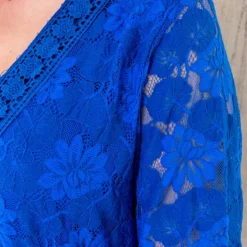 Kanten Jurk Kobalt -Exporteren Dames Glam Winkel Kanten Jurk Kobalt 7 586x900 1