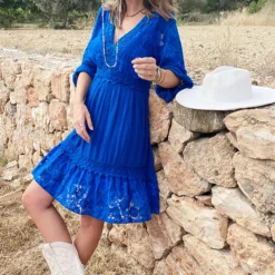 Exporteren Dames Glam Winkel -Exporteren Dames Glam Winkel Kanten Jurk Kobalt2 586x900 1