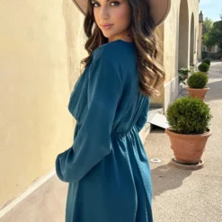 Limited Jurk Chicago Petrol -Exporteren Dames Glam Winkel Limited Jurk Chicago Petrol 3 586x900 1