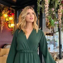 Londen Jurk Smaragd -Exporteren Dames Glam Winkel Londen Jurk Smaragd 3 586x900 1