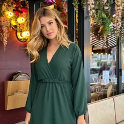 Londen Jurk Smaragd -Exporteren Dames Glam Winkel Londen Jurk Smaragd 4 586x900 1