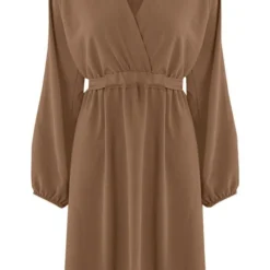 Londen Jurk Taupe -Exporteren Dames Glam Winkel Londen Jurk Taupe 586x900 2