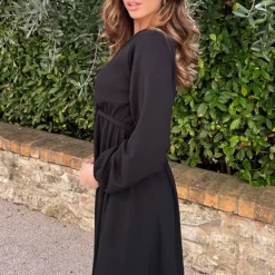 Londen Jurk Zwart -Exporteren Dames Glam Winkel Londen Jurk Zwart 2 586x900 1