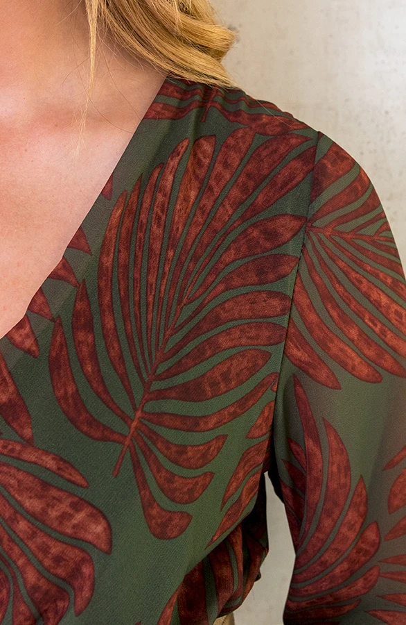 Maxi Jurk Leaves Army 6 Maxi Jurk Leaves Army - Afbeelding 6