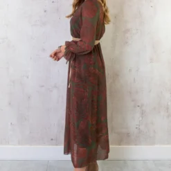 Maxi Jurk Leaves Army 12 Maxi Jurk Leaves Army -Exporteren Dames Glam Winkel Maxi Jurk Leaves Army 7 586x900 1
