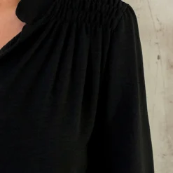 Maxi V-Hals Jurk Black -Exporteren Dames Glam Winkel Maxi V Hals Jurk Black 7 1 586x900 1