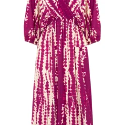 Midi Jurk Met Print Aubergine -Exporteren Dames Glam Winkel Midi Jurk Met Print Aubergine 586x900 1