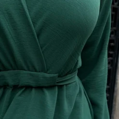 Londen Jurk Smaragd -Exporteren Dames Glam Winkel Midi Pocket Dress Smaragd 586x900 1