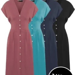 Musthave Deal Midi Knopen Jurk Sevilla