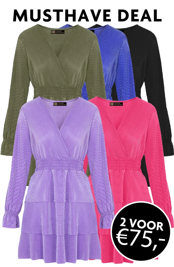 Musthave Deal Plisse Laagjes Jurk