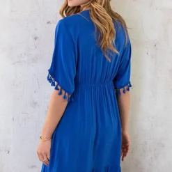 Oversized Jurk Gouden Detail Kobalt -Exporteren Dames Glam Winkel Oversized Jurk Gouden Detail Kobalt 1 586x900 1