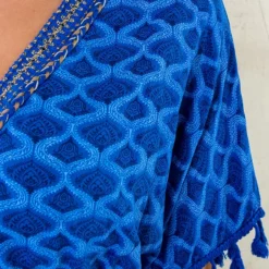 Oversized Jurk Gouden Detail Print Kobalt -Exporteren Dames Glam Winkel Oversized Jurk Gouden Detail Print Kobalt 586x900 1