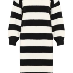 Oversized Strepen Jurk Zwart 21 Oversized Strepen Jurk Zwart -Exporteren Dames Glam Winkel Oversized Strepen Jurk Zwart 586x900 1
