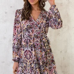 Overslag Print Jurk Paisley