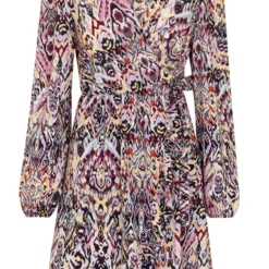 Overslag Print Jurk Paisley -Exporteren Dames Glam Winkel Overslag Print Jurk Paisley 586x900 1