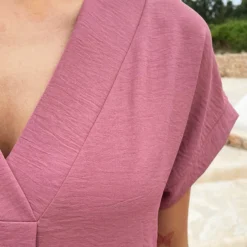 Palermo Pocket Jurk Dust Roze -Exporteren Dames Glam Winkel Palermo Pocket Jurk Dust Roze 5 586x900 1