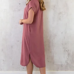 Palermo Pocket Jurk Dust Roze -Exporteren Dames Glam Winkel Palermo Pocket Jurk Dust Roze 5 586x900 2