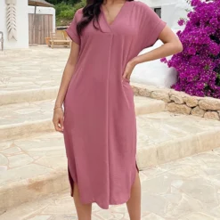 Palermo Pocket Jurk Dust Roze