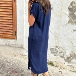 Palermo Pocket Jurk Marine -Exporteren Dames Glam Winkel Palermo Pocket Jurk Marine 1 586x900 1