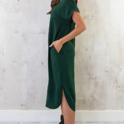 Palermo Pocket Jurk Smaragd -Exporteren Dames Glam Winkel Palermo Pocket Jurk Smaragd 2 586x900 2