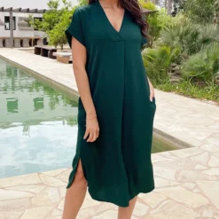 Palermo Pocket Jurk Smaragd