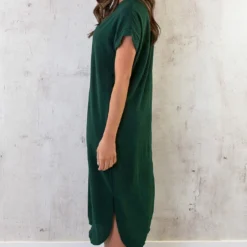 Palermo Pocket Jurk Smaragd -Exporteren Dames Glam Winkel Palermo Pocket Jurk Smaragd 3 586x900 2