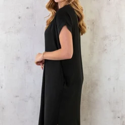 Palermo Pocket Jurk Zwart -Exporteren Dames Glam Winkel Palermo Pocket Jurk Zwart 1 586x900 2