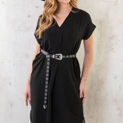 Palermo Pocket Jurk Zwart -Exporteren Dames Glam Winkel Palermo Pocket Jurk Zwart 3 1 586x900 1