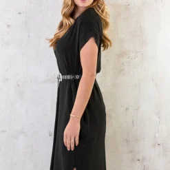 Palermo Pocket Jurk Zwart -Exporteren Dames Glam Winkel Palermo Pocket Jurk Zwart 4 1 586x900 1