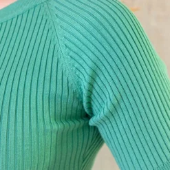 Ribstof Midi Jurk Mint -Exporteren Dames Glam Winkel Ribstof Midi Jurk Mint 3 586x900 1