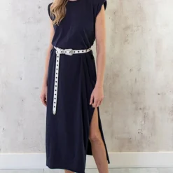 Schoudervulling Maxi Split Jurk Marine 8 Schoudervulling Maxi Split Jurk Marine -Exporteren Dames Glam Winkel Schoudervulling Maxi Jurk Marine 1 586x900 1